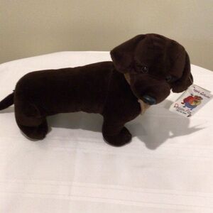 1998 dachshund plush brown toy